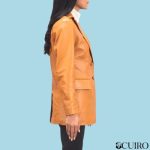 Women’s Marilyn Tan Brown Leather Blazer