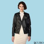 Women’s Monica Asymmetrical Black Leather Jacket
