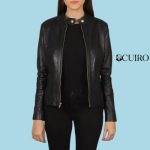 Women’s Rave Black Leather Biker Jacket