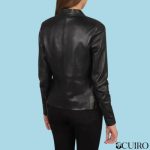 Women’s Rave Black Leather Biker Jacket