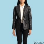 Women’s Selina Black Leather Blazer
