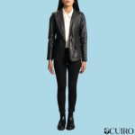 Women’s Selina Black Leather Blazer