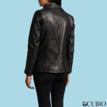 Women’s Selina Black Leather Blazer