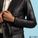 Women’s Selina Black Leather Blazer