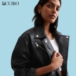 Women’s Urban Bliss Black Leather-Look Oversized Biker Jacket